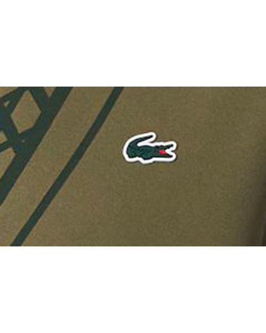 Lacoste Green Half Zip Polo for men
