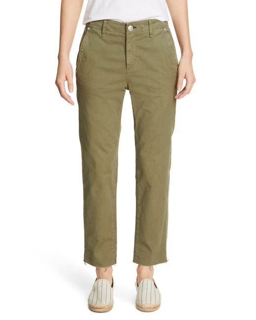 Rag & Bone Green Buckley Cotton Chinos Relaxed Fit Pant