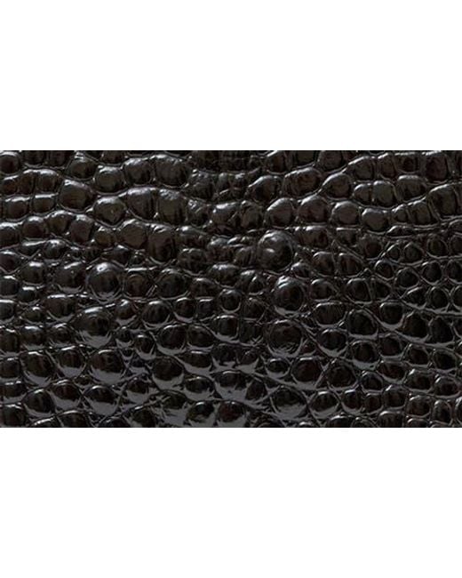 Clare V. Black Grande Croc Embossed Leather Belt Bag