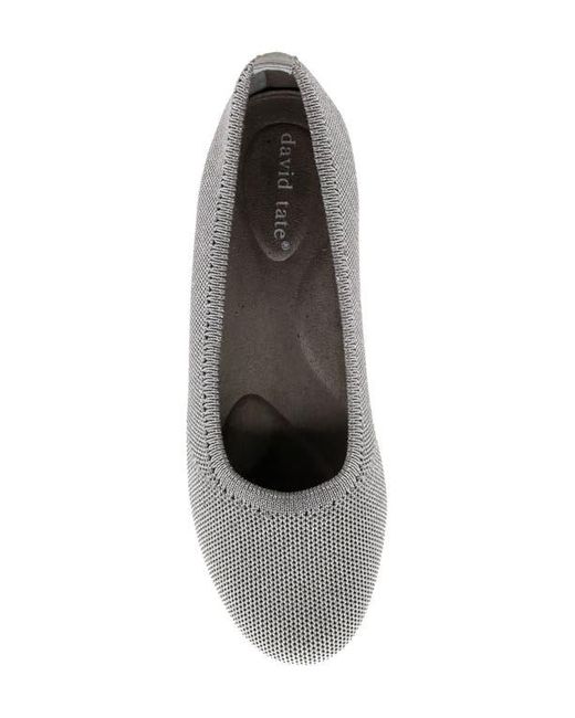 David Tate Black Runway Ballet Flat