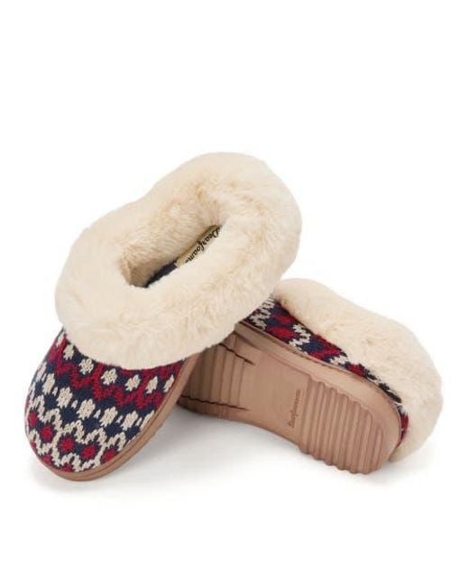 Dearfoams Multicolor Hannah Festive Knit Clog Slipper