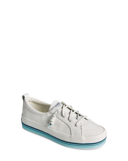 sperry white platform sneakers