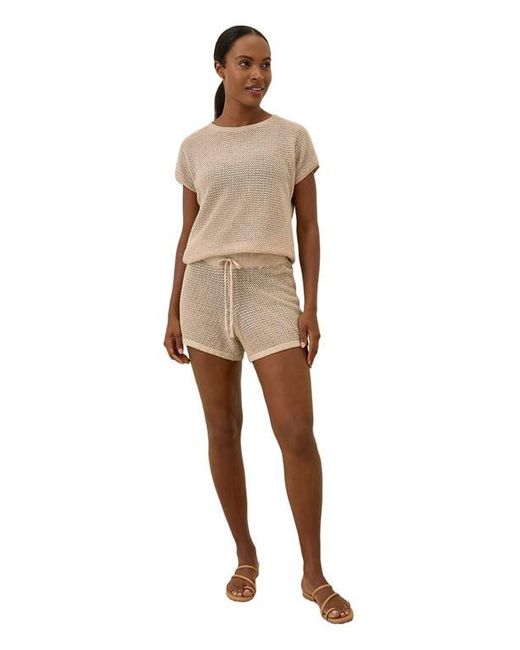 Pact Natural Beachside Linen Short Sleeve Top Made With Organic Cotton