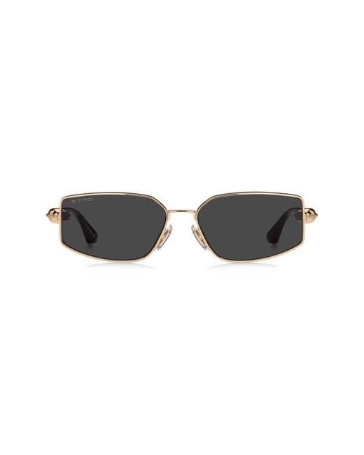 Etro Black 59Mm Rectangular Sunglasses