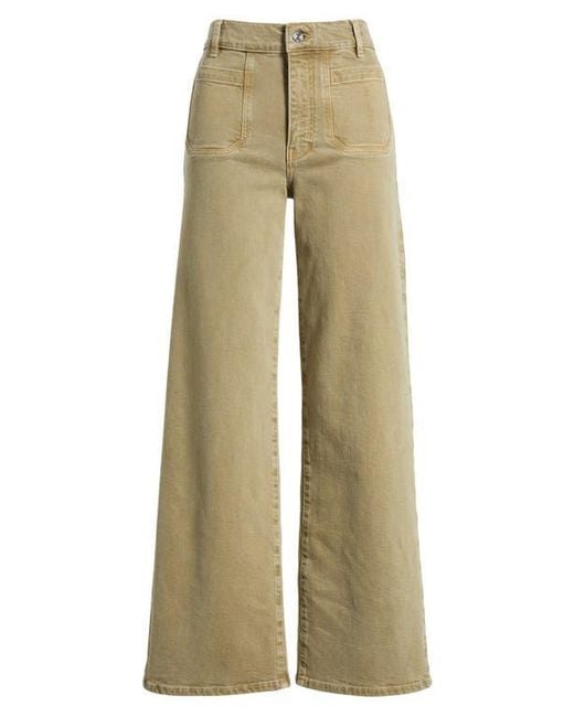 FRAME Natural Le Slim Palazzo Patch Pocket High Waist Wide Leg Jeans