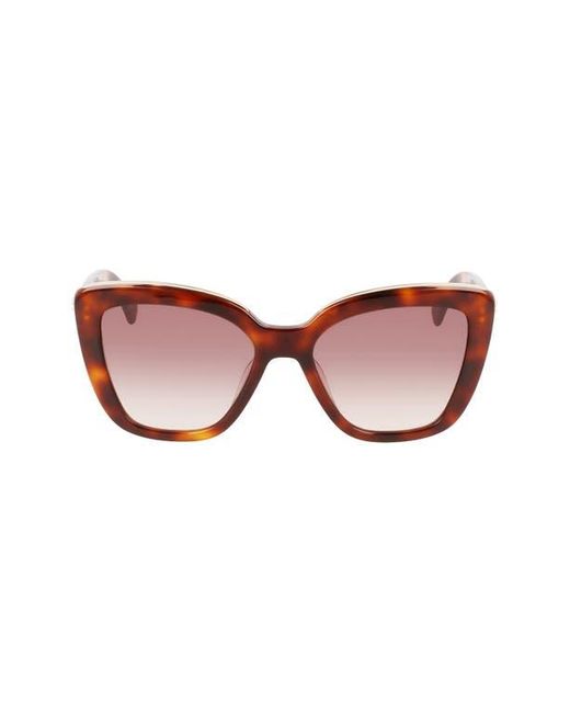 Longchamp Pink Roseau 53Mm Gradient Rectangle Sunglasses