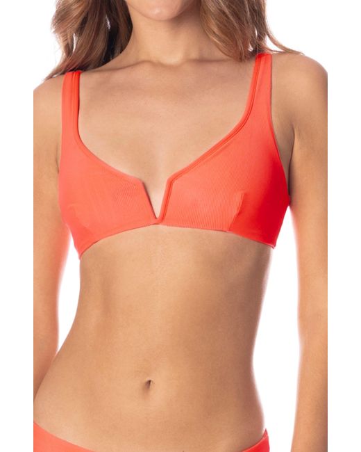 Maaji Orange Fire Coral Victoria Bikini Top