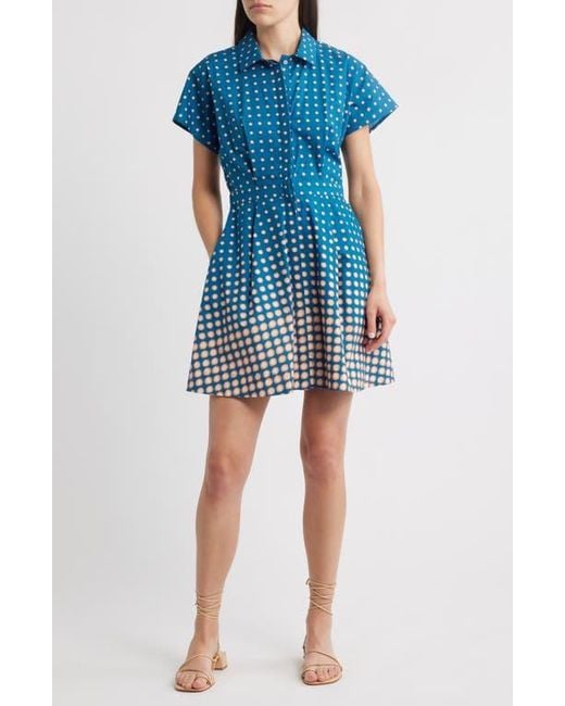 Cleobella Nicoletta Mini Shirtdress in Blue | Lyst