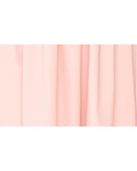 Wayf Pink Sammie Pleat Strapless Stretch Cotton Sundress
