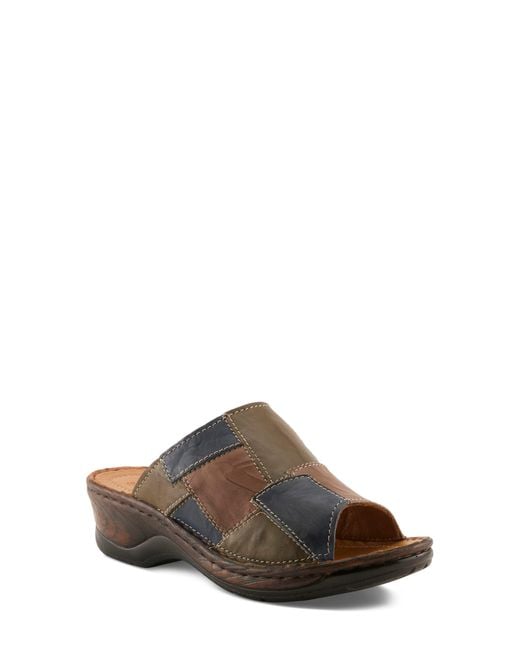 Spring Step Brown Nivara Slide Sandal