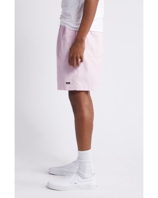 Obey Pink Marquee Corduroy Shorts for men