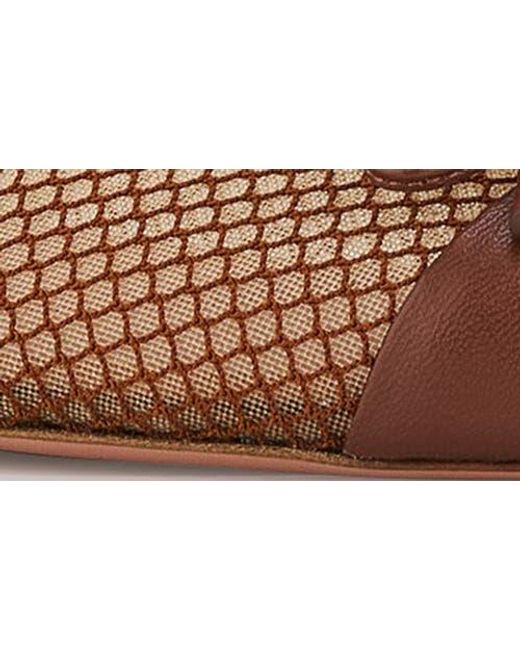 Aquazzura Brown Gioia Cap Toe Ballet Flat