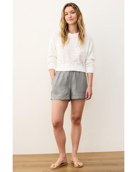 Marine Layer Gray Linen Blend Drawstring Shorts