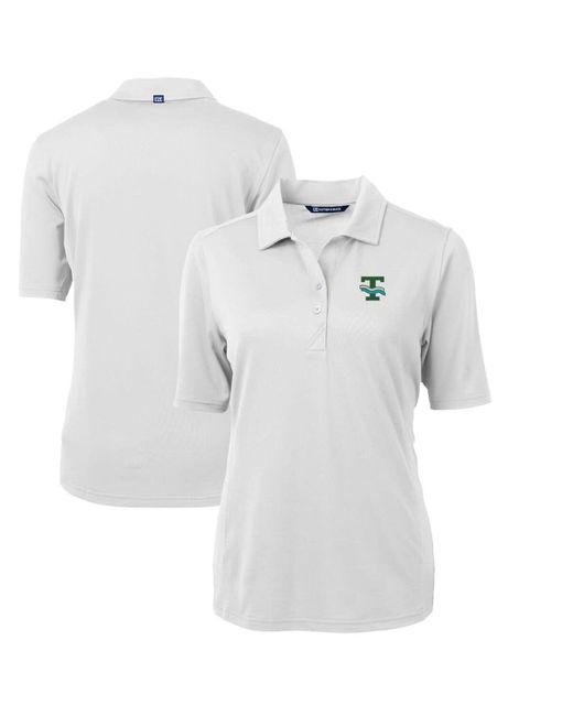 Cutter & Buck Gray Tulane Green Wave Team Virtue Eco Pique Recycled Polo At Nordstrom