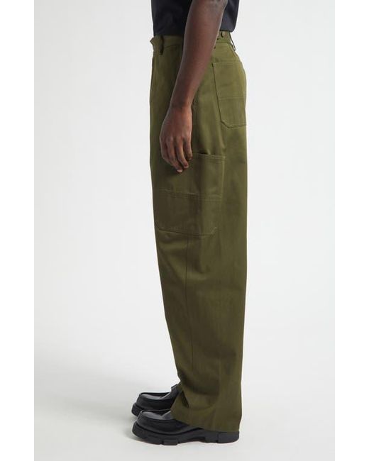 Givenchy Green Cotton Canvas Cargo Trousers for men