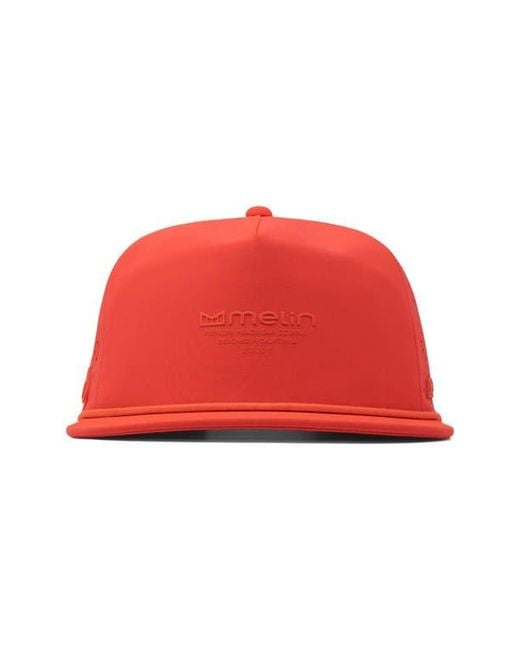 Melin Red Coronado Hydrolite Performance Snapback Hat for men