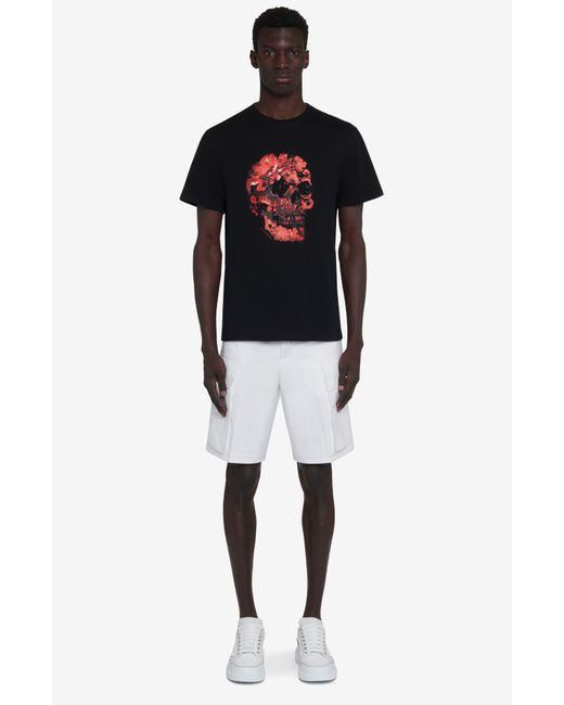 Alexander McQueen Black Skull Graphic T-shirt for men