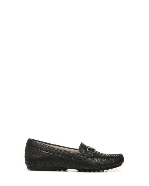 LifeStride Black Turnpike Croc Embossed Loafer