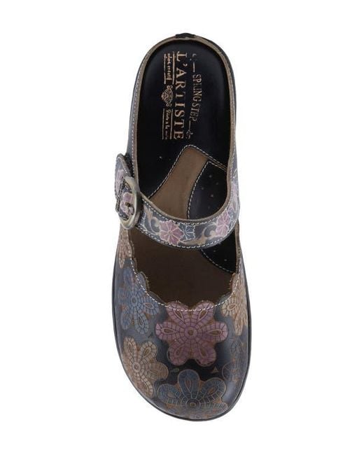 Spring Step White Flochino Platform Mule