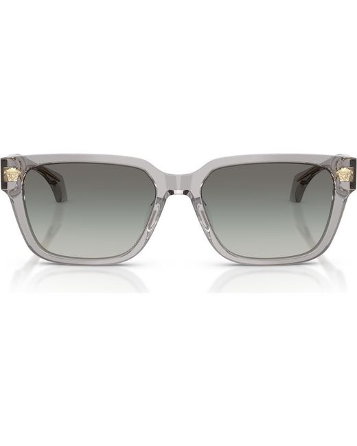 Versace Gray 56Mm Rectangular Sunglasses for men