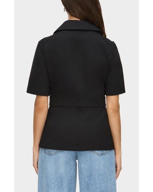 ALIGNE Black Cecile Zip Front Top