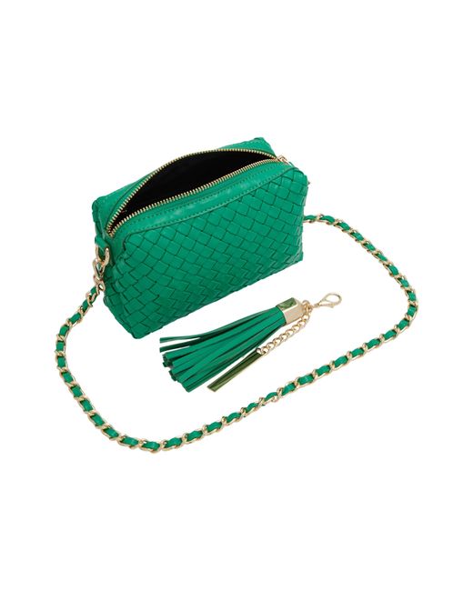 ALDO Green Braidaxx Faux Leather Crossbody Bag