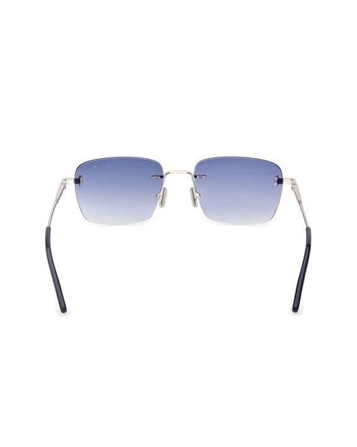 Tom Ford Blue Jake 54Mm Gradient Rectangular Sunglasses