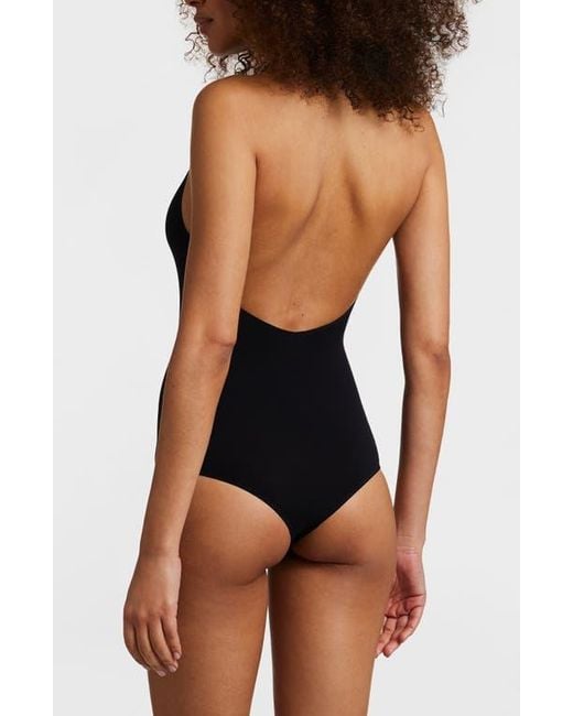 Commando Black Plunge Halter Neck Bodysuit
