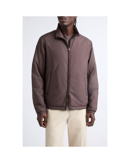 Herno Brown Light Matte Bomber Jacket for men