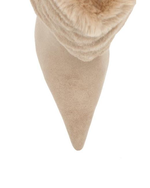 Jeffrey Campbell Natural Fennec Faux Fur Cuff Bootie