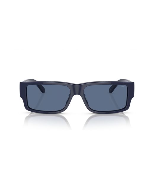 DIESEL Blue Geck-D 57Mm Rectangular Sunglasses for men