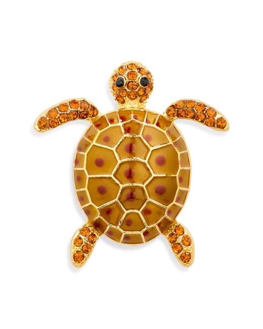 CLIFTON WILSON Metallic Turtle Lapel Pin for men