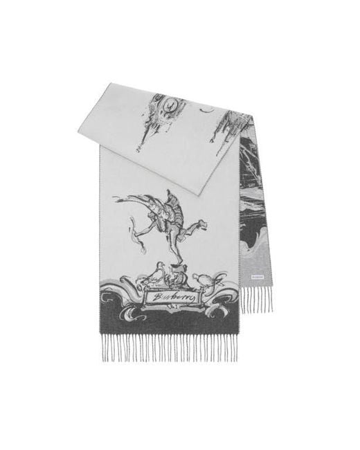 Burberry Gray Westminster Cashmere Scarf