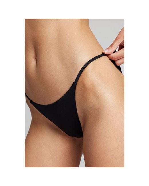 Negative Underwear Black Glacé String Bikini