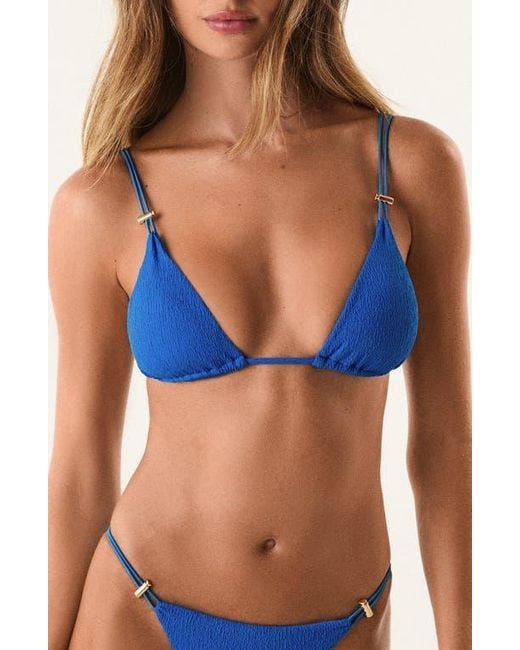 ViX Blue Trixie Parallel Triangle Bikini Top