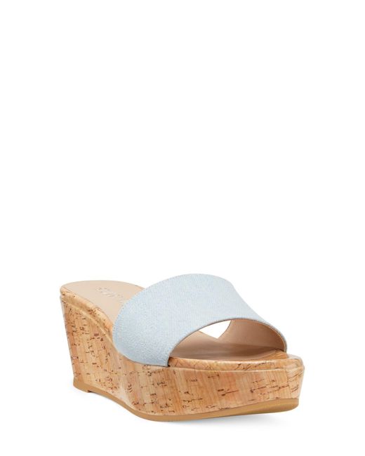 stuart weitzman blue wedges