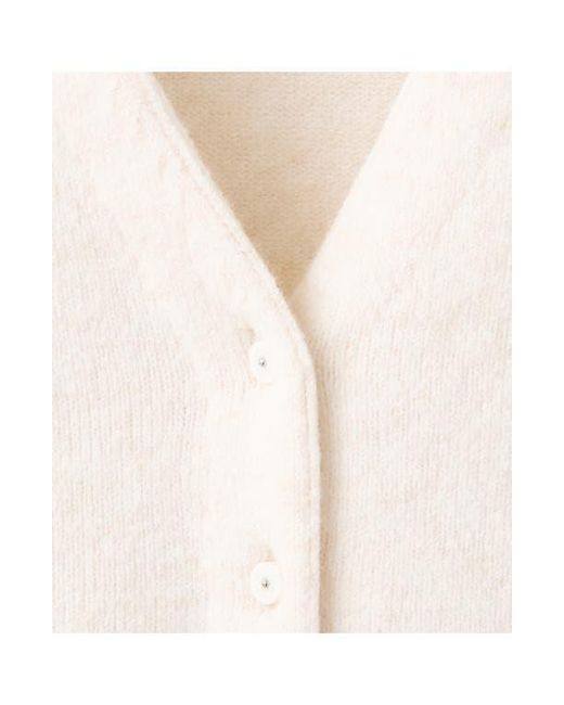 Mango White Simone Cardigan