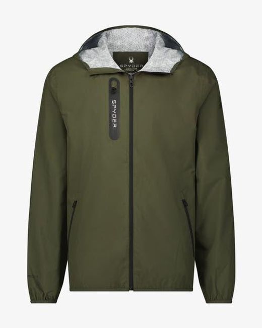 Spyder Green Mountain Mist Rain Jacket for men