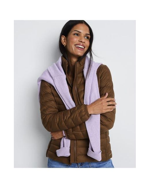 Lands' End Brown Wanderweight Ultralight Packable Down Jacket