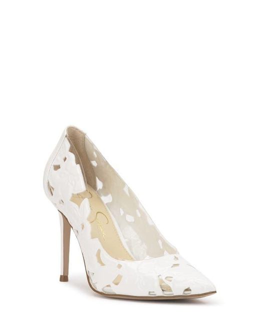Jessica Simpson White Erinia Pointed Toe Pump