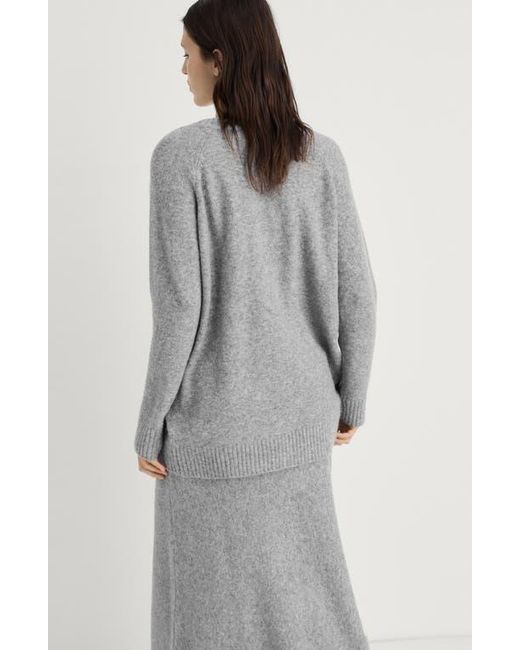 Mango Gray V-Neck Sweater
