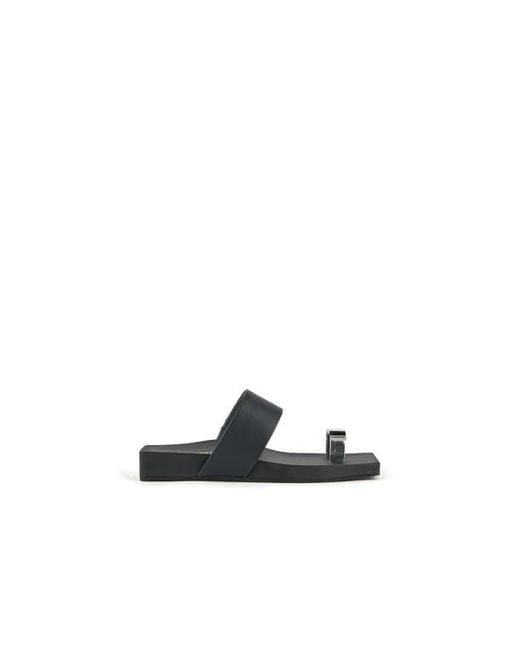 United Nude Black Loop Toe Lo Sandals