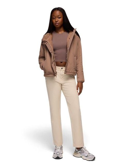 Prana Brown Encinitas Quilted Jacket