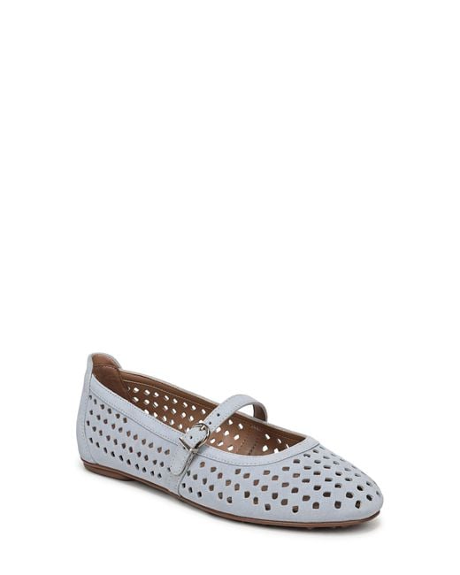 Naturalizer White Aria Perforated Flat