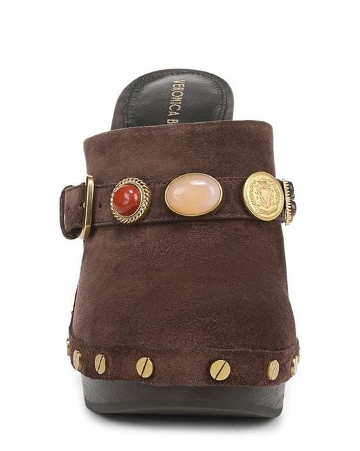 Veronica Beard Brown Giana Charms Platform Clog