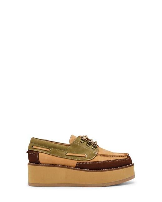 Steve Madden Brown Benett Platform Boat Shoe