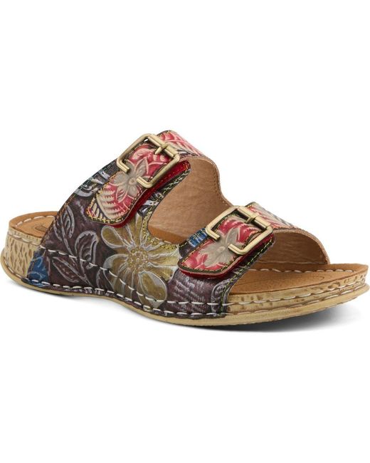 Spring Step Brown Sunjai Slide Sandal