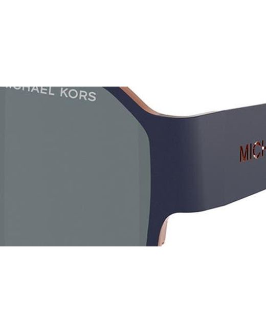 Michael Kors Gray Cape Town 58Mm Rectangular Sunglasses for men