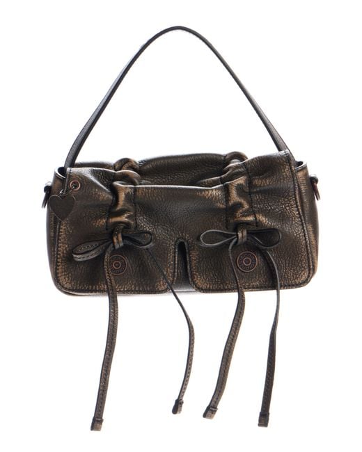 Acne Black Micro Multipocket Leather Crossbody Bag