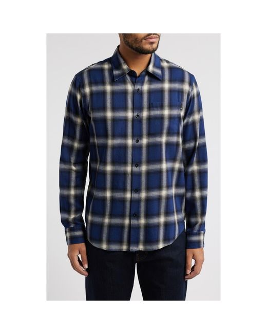 AG Jeans Blue Aiden Plaid Button-Up Shirt for men